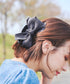 コーデュロイリボンヘアクリップ